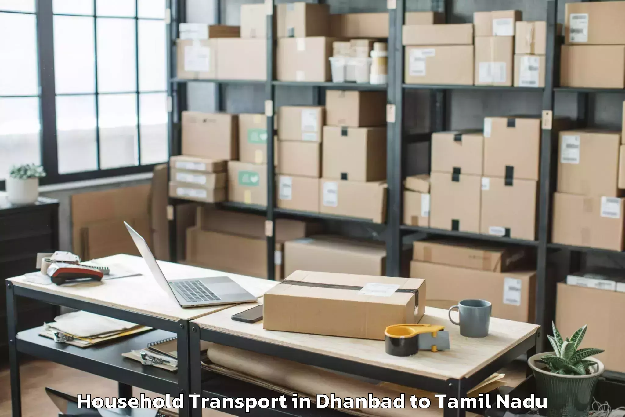 Trusted Dhanbad to Karamadai Household Transport